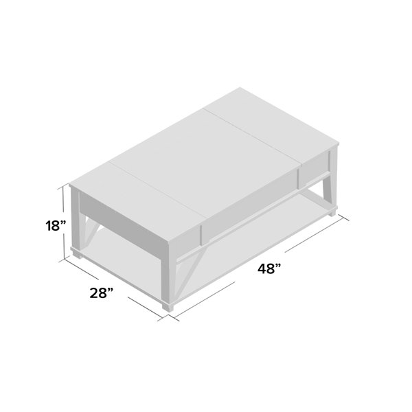 Lebanon Solid Wood Lift Top Coffee Table with Storage & Reviews Birch Lane